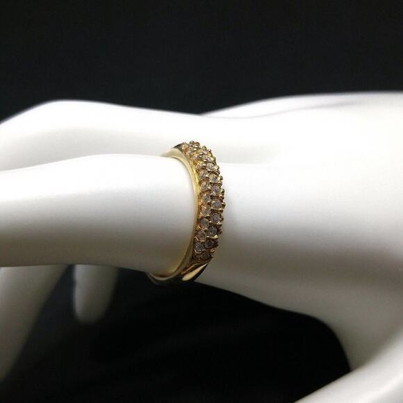 Swarovski Ring Swan Logo 925 Rhinestone Band Size 8.25 Stamped L Swan 925 - Picture 9 of 12